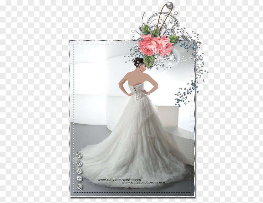 Dress Wedding Flower Bouquet Shoulder Party PNG