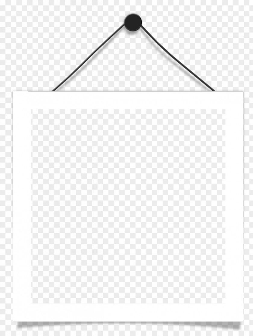 Hanging Frame Black And White Point Angle PNG