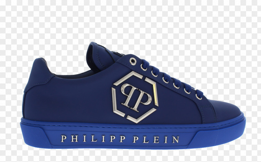 Philipp Plein Skate Shoe Sneakers Blue Leather PNG