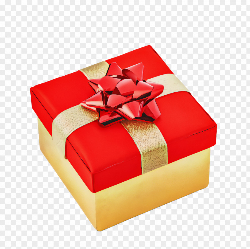 Present Red Ribbon Gift Wrapping Box PNG