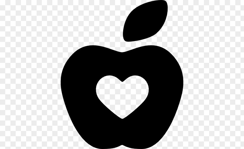Silhouette Apple PNG