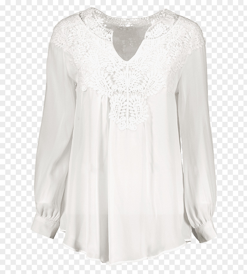 T-shirt Blouse Long-sleeved Neck PNG