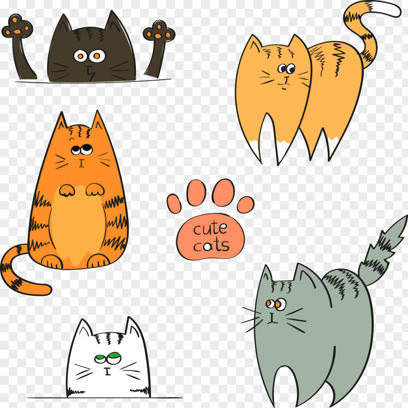 Vector Cat Cartoon Download Illustration PNG