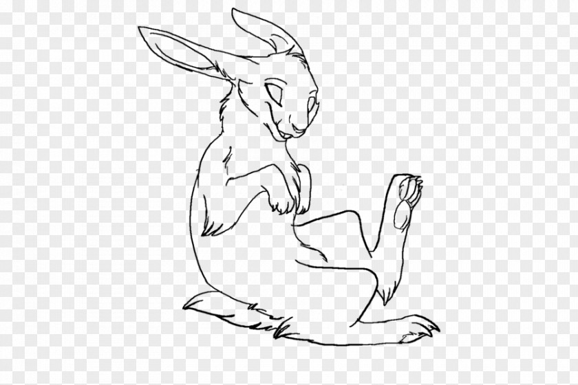 Cartoon Animal Lovers Rabbit Line Art Hare Sketch PNG
