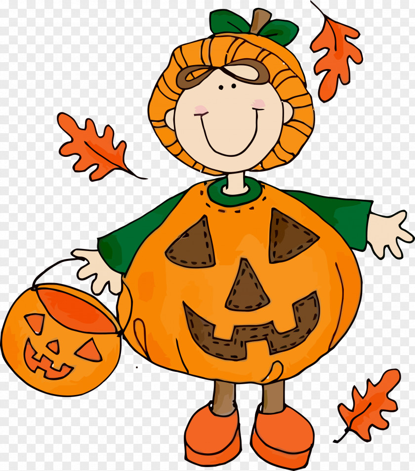 Pleased Pumpkin Kid Thanksgving Pumpin PNG
