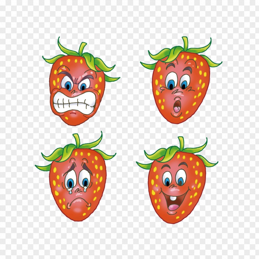 Strawberry Face Pattern Adobe Illustrator PNG