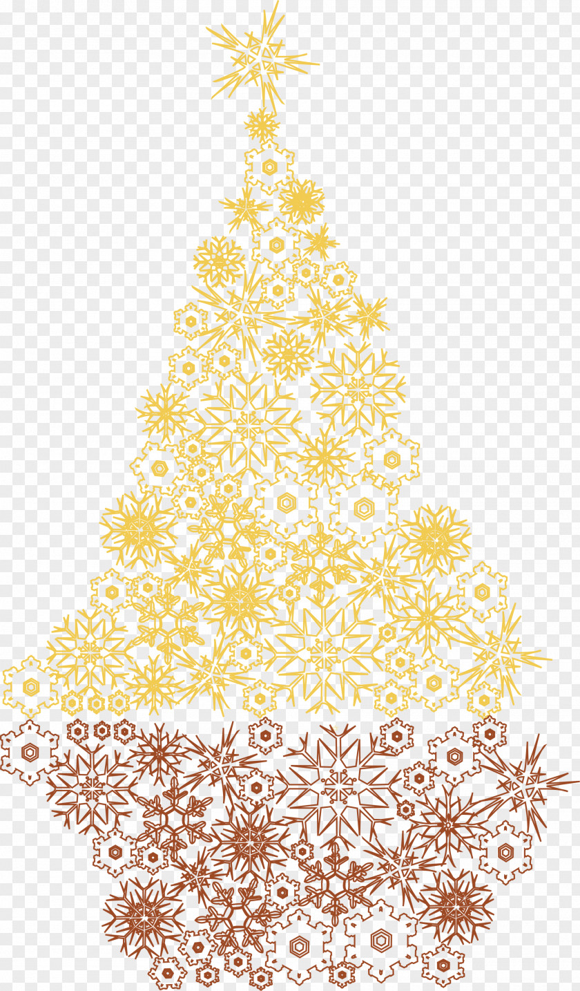Golden Christmas Tree Ornament PNG
