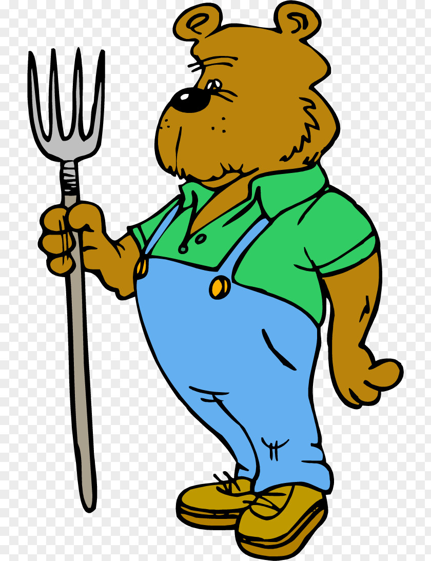 The Little Bear With Fork American Gothic Stock.xchng Illustration PNG