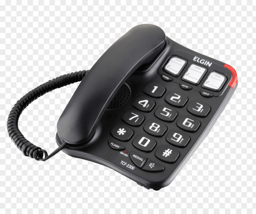 Aparelho TELEFONICO Cordless Telephone Elgin TCF 3000 Speakerphone TSF-8001 PNG