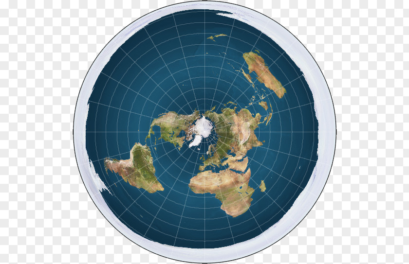 Earth Flat Society Southern Hemisphere Azimuthal Equidistant Projection PNG