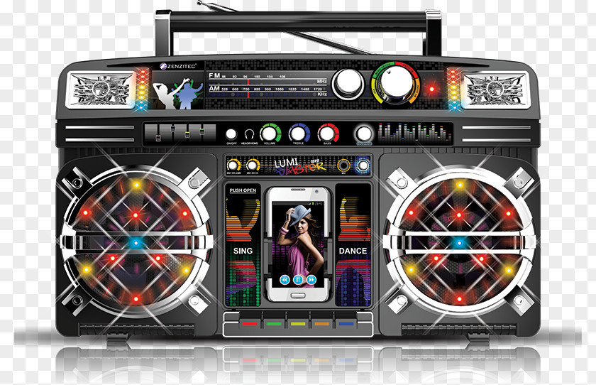 Boombox Disc Jockey Compact Disco DJ Lighting PNG