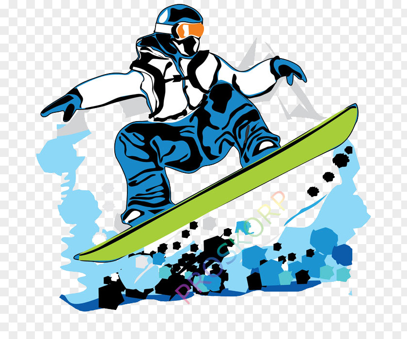 Skateboard Man Skiing Clip Art PNG