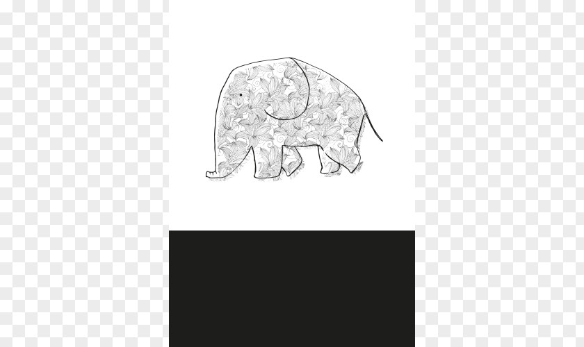 A3 Poster Elephantidae White Drawing PNG