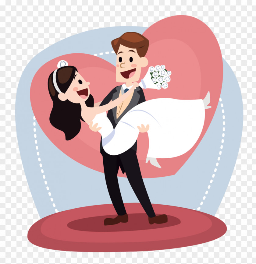 Cartoon Bride Wedding Invitation Bridegroom Clip Art PNG