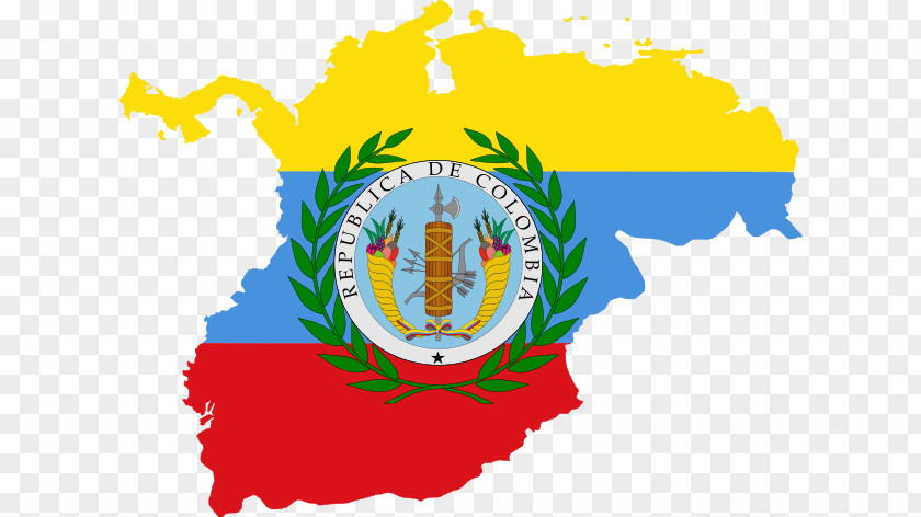 Map Flag Of Gran Colombia United States PNG