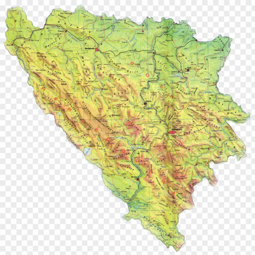 Map Tomislavgrad Kakanj Sarajevo Tešanj PNG