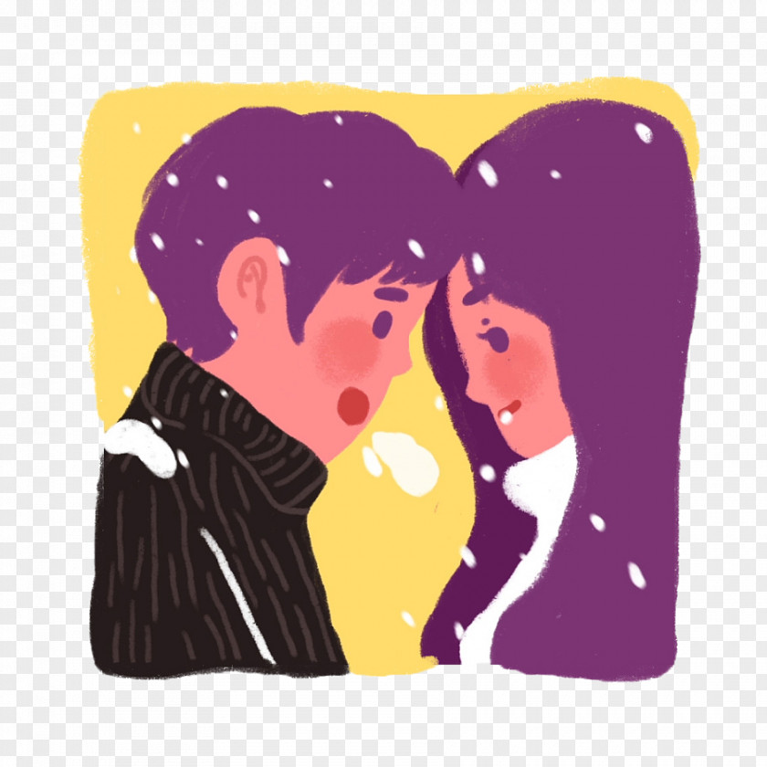 A Pair Of Lovers In The Winter Small Fortunate Gratis Designer PNG