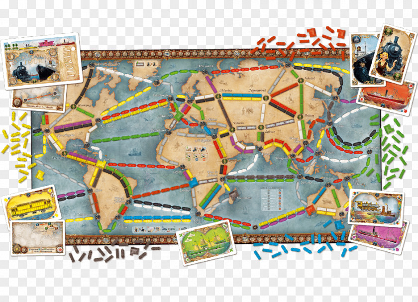 Bita World Days Of Wonder Ticket To Ride Series Board Game Small PNG