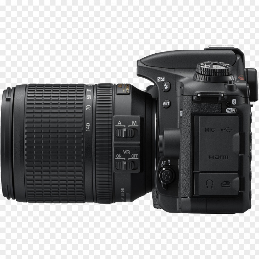 Camera AF-S DX Nikkor 18-140mm F/3.5-5.6G ED VR Nikon D500 Digital SLR Lens PNG