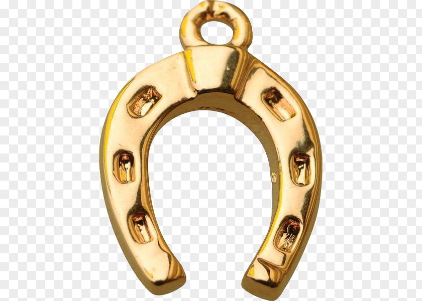 Horseshoe Talisman Golden Amulet Happiness PNG