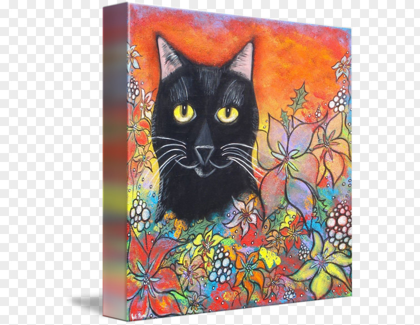 Kitten Painting Whiskers Black Cat Acrylic Paint PNG