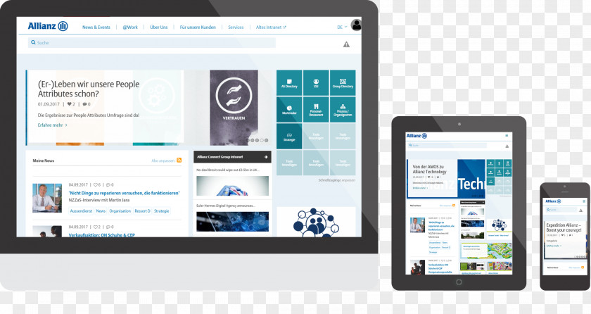 Smartphone Allianz Zurich Intranet Business PNG