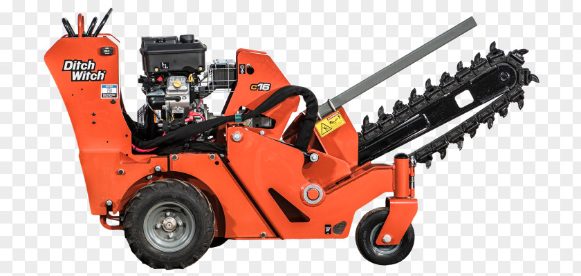 Tractor Ditch Witch Trencher Heavy Machinery Skid-steer Loader PNG
