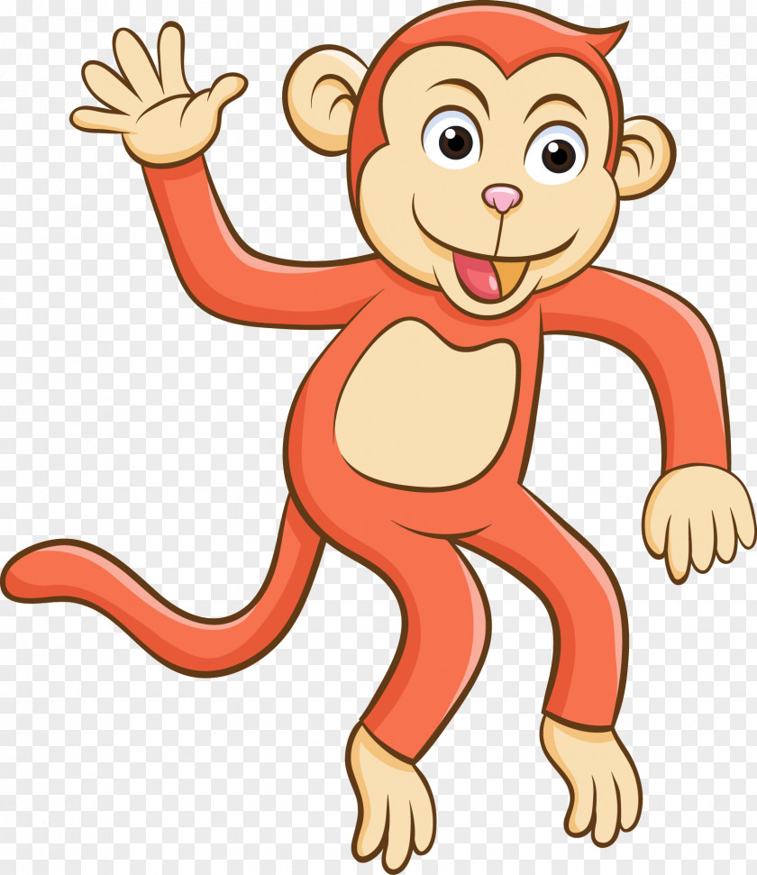 Vector Cartoon Monkey Ape Clip Art PNG