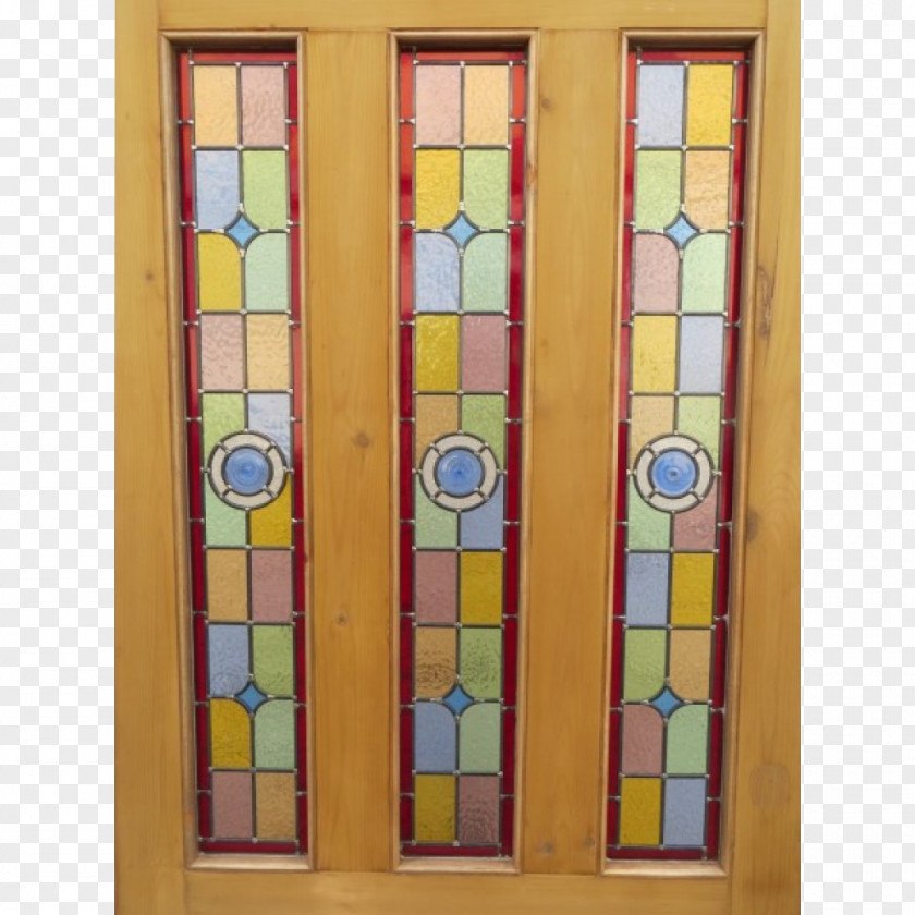 Watercolor Stain Window Stained Glass Sliding Door PNG