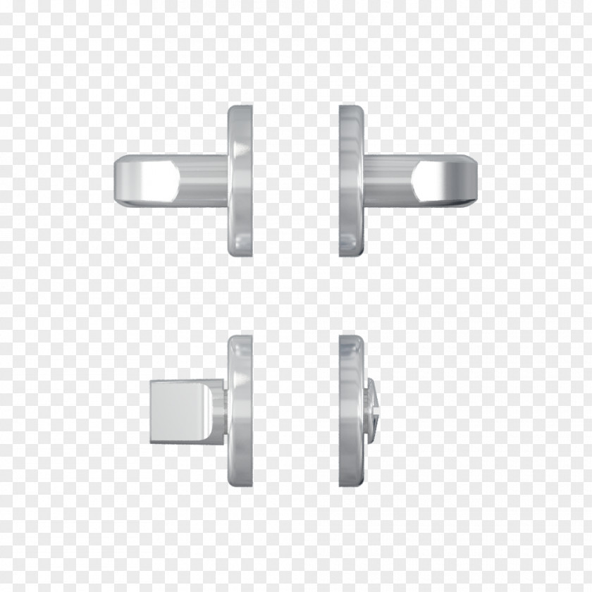 Silver Rectangle Cufflink Jewellery PNG
