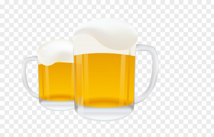 Vector Yellow Beer Two Cups Wine Coffee Cup PNG
