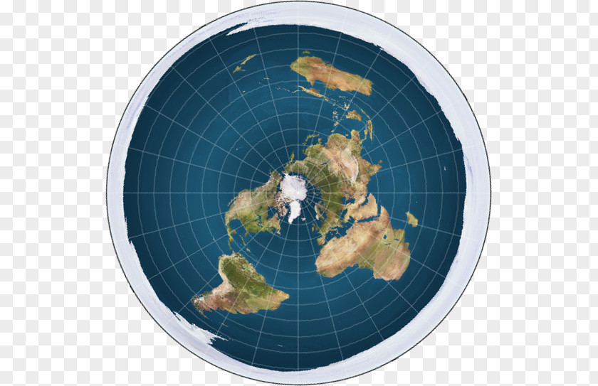 Earth Flat North Pole World Map Globe PNG
