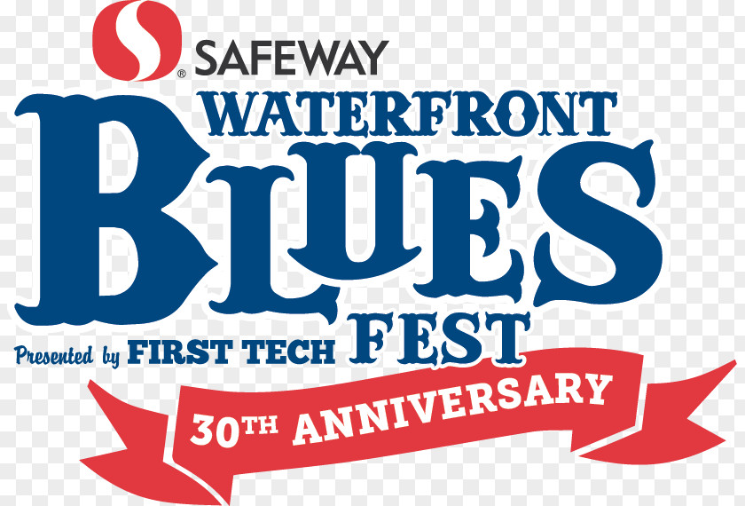 30th Anniversary Waterfront Blues Festival Portland Logo PNG