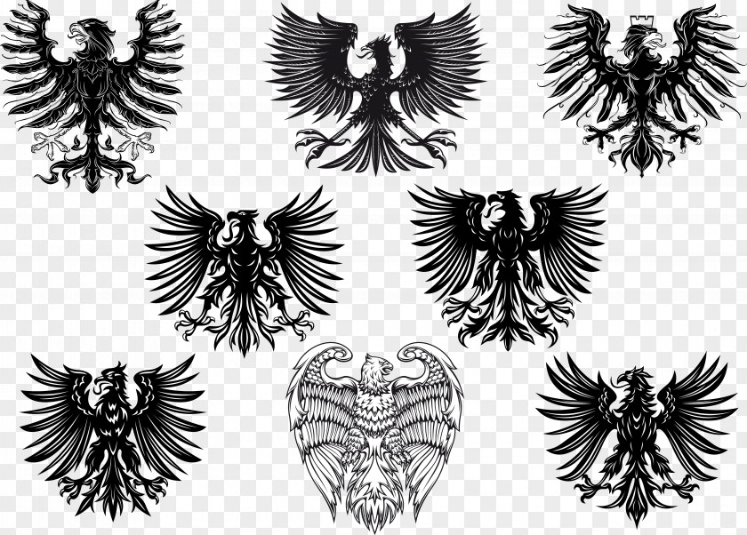 Eagle Black Heraldry Royalty-free PNG