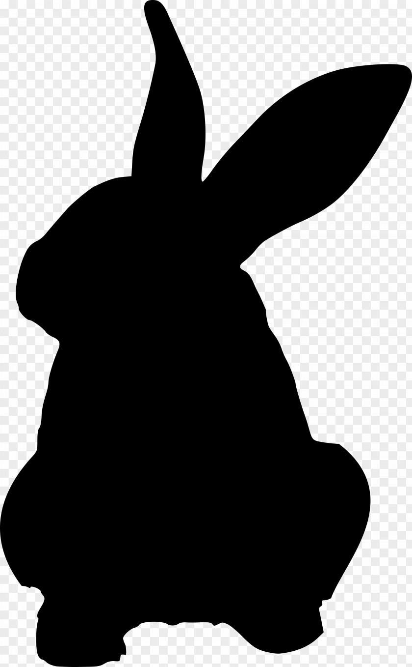 Silhouette European Rabbit Clip Art PNG