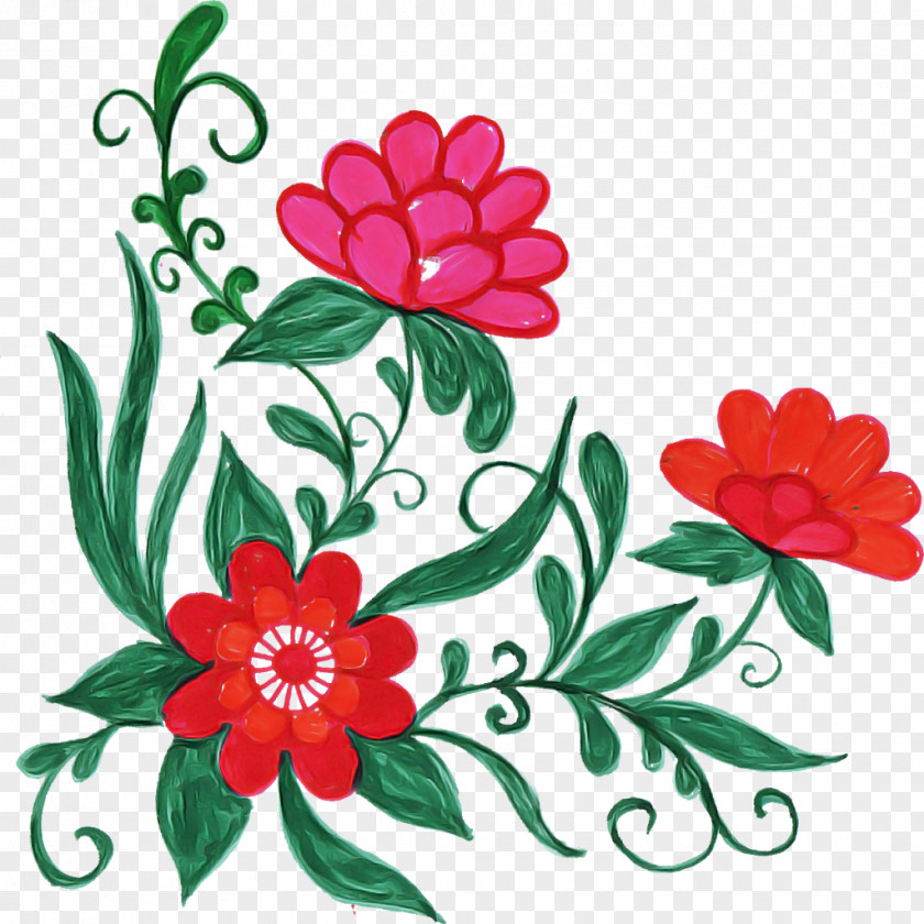 Chinese Peony Floral Design PNG