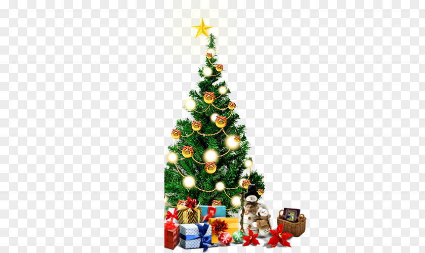 Creative Christmas Gifts Santa Claus Tree New Year Holiday Greetings PNG