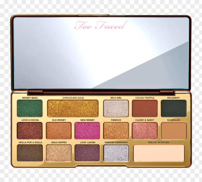 Eye Shadow Too Faced Chocolate Gold Palette Sephora Cosmetics Metallic Color PNG