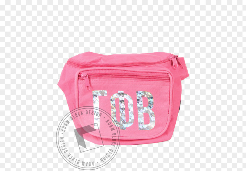 Holographic Fanny Pack Handbag Product Pink M PNG