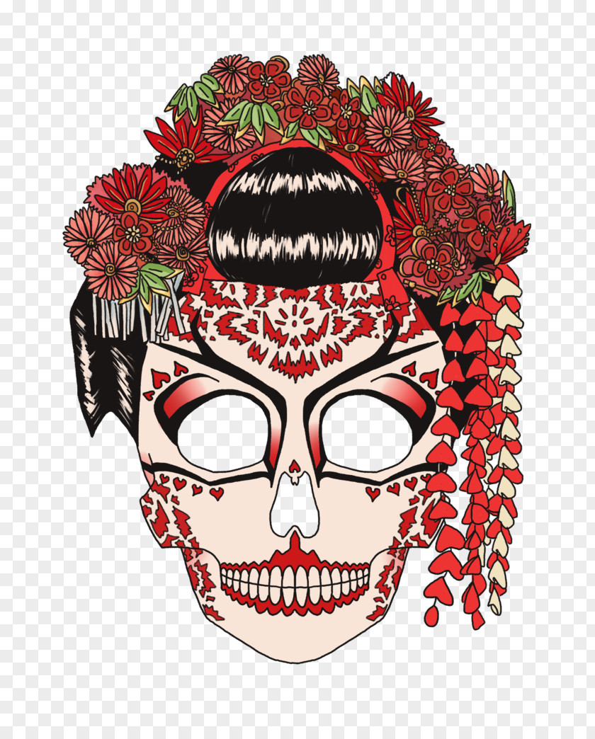 Skulls Calavera Skull Tattoo Geisha PNG