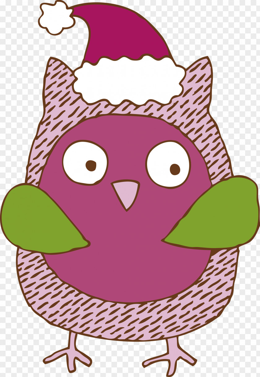 Cartoon Purple Pink Bird PNG