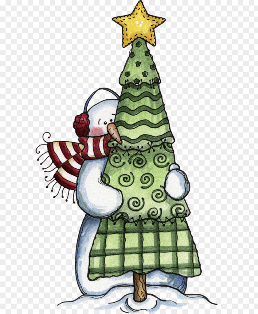 Cartoon Snowman Christmas Tree Drawing Coloring Book PNG