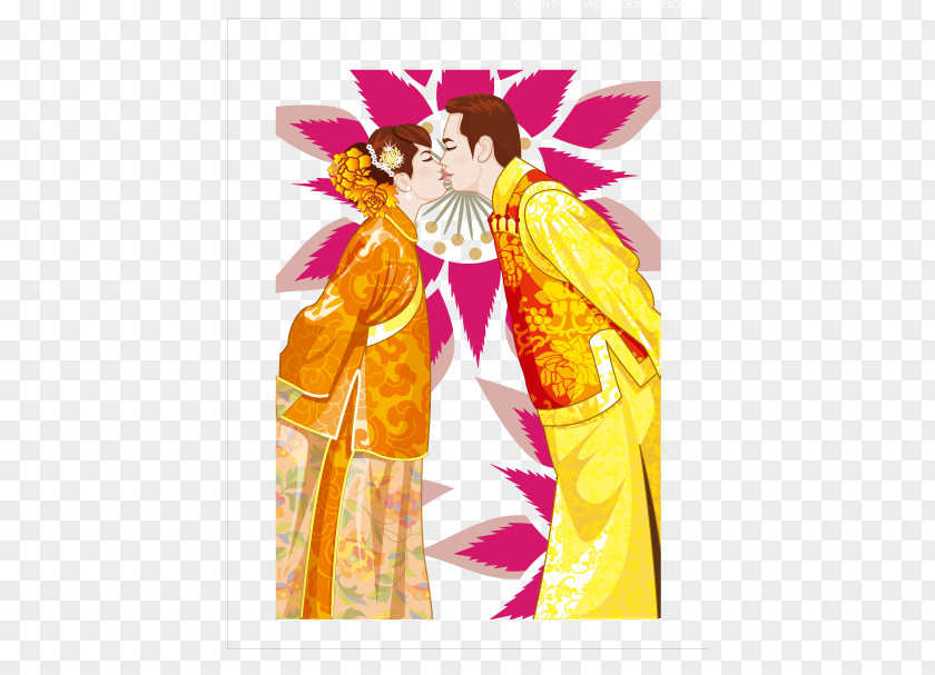 Chinese Wedding Photography Illustration PNG
