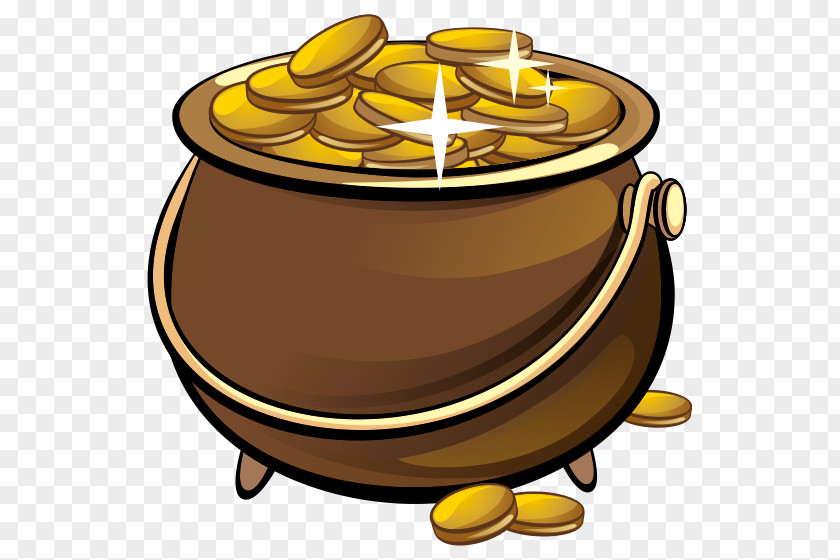 Gold Pot Coin Leprechaun Money PNG