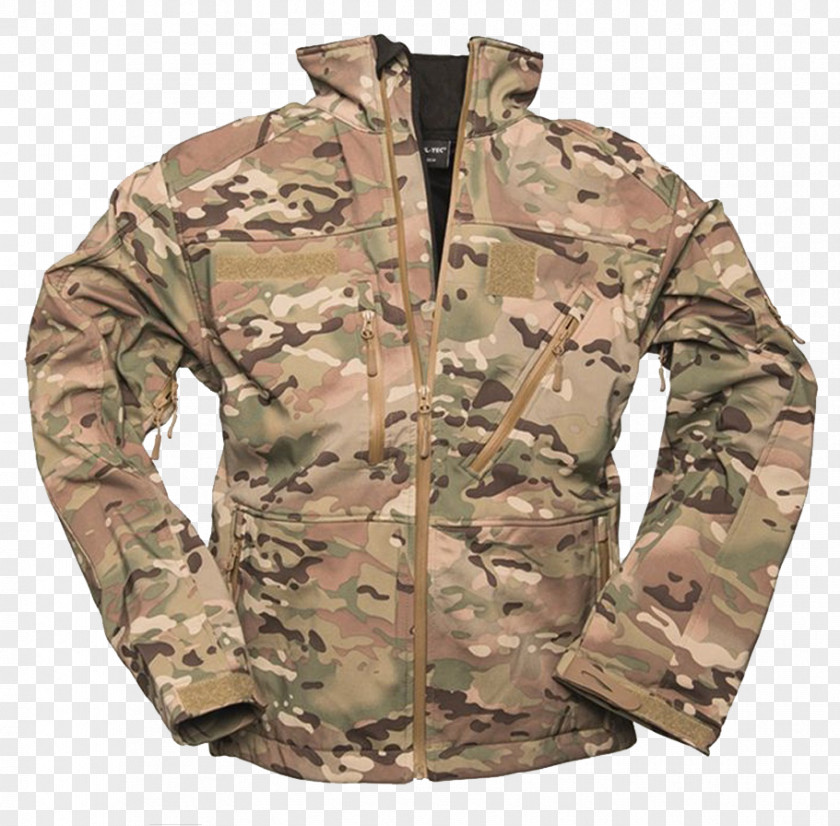 Jacket Mil-Tec Softshell SCU 14 Bunda Scu Multitarn MultiCam PNG