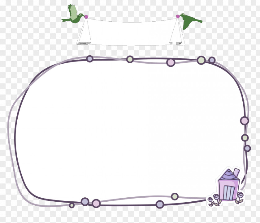 Purple Cartoon Frame Border Texture Cuteness PNG