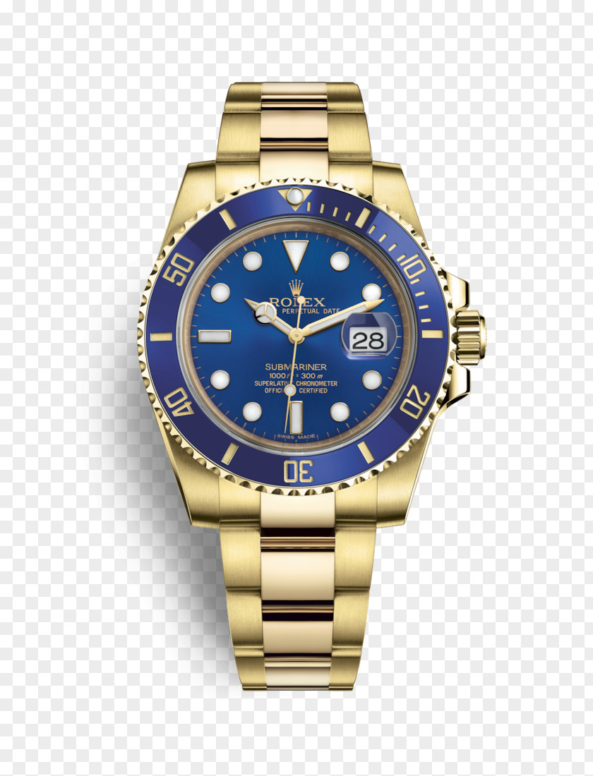 Rolex Submariner Watch Colored Gold PNG