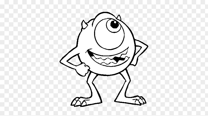 Astronaut Waving Coloring Page Mike Wazowski Book Monsters, Inc. Colouring Pages PNG