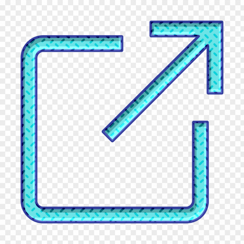 Electric Blue Turquoise Launch Icon Open Share PNG