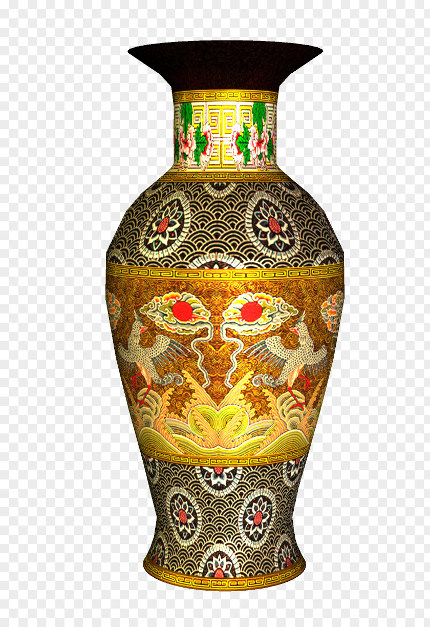 Gold Bottle Ceramic PNG